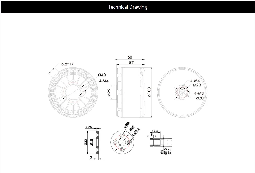 U13Ⅱ Power Type Multirotor UAV Motor KV65_T-Motor_ATGroup.Store Tech 1